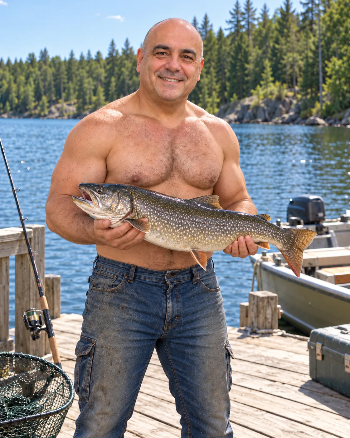 May — The Fisherman — Hell of a Guy 2027 calendar photo (staged example)